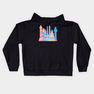 Pastel Lighthouses Kids Hoodie